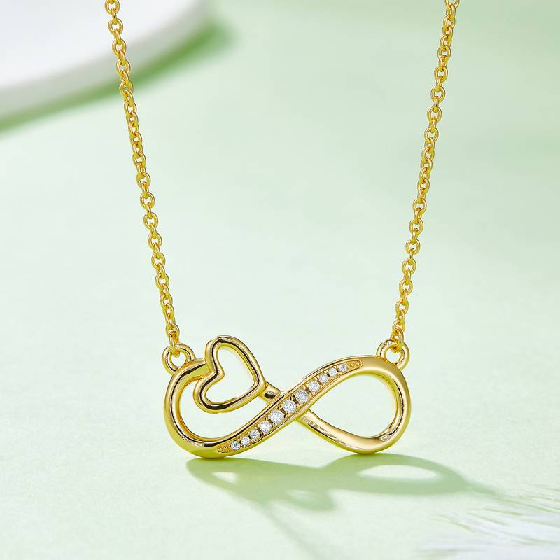 空心无限的爱PendantS925银Moissanite厘石D级0.1ct